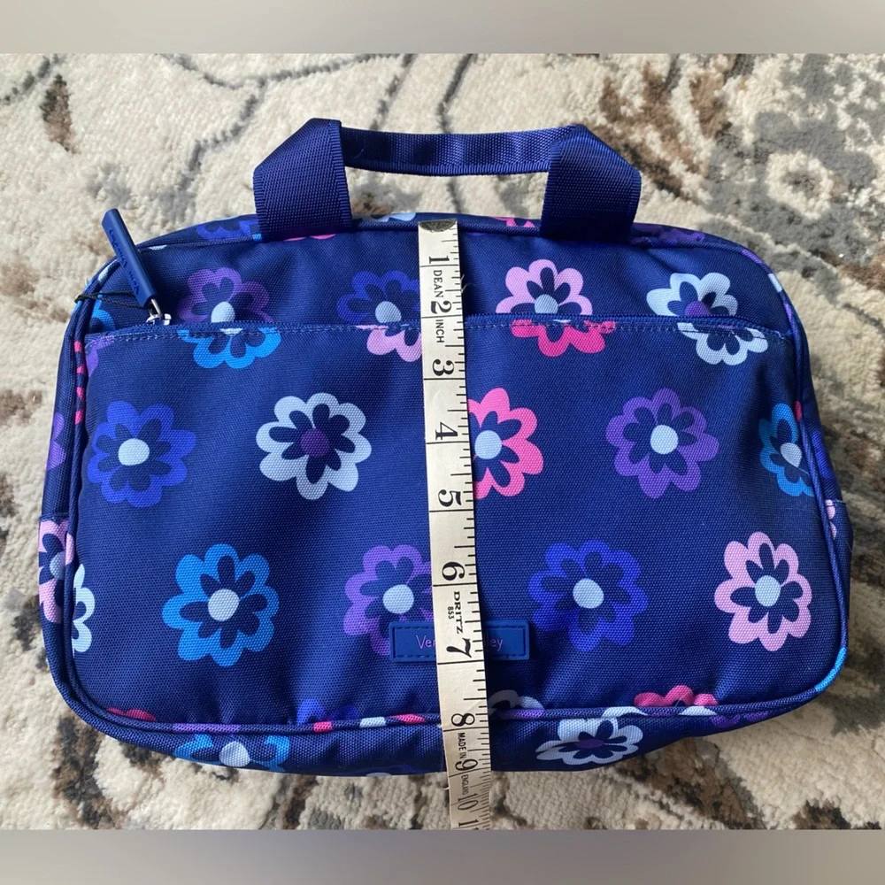 NWT New Ellie Floral Print Travel Organizer Vibrant Blue Pink Navy Purple Color